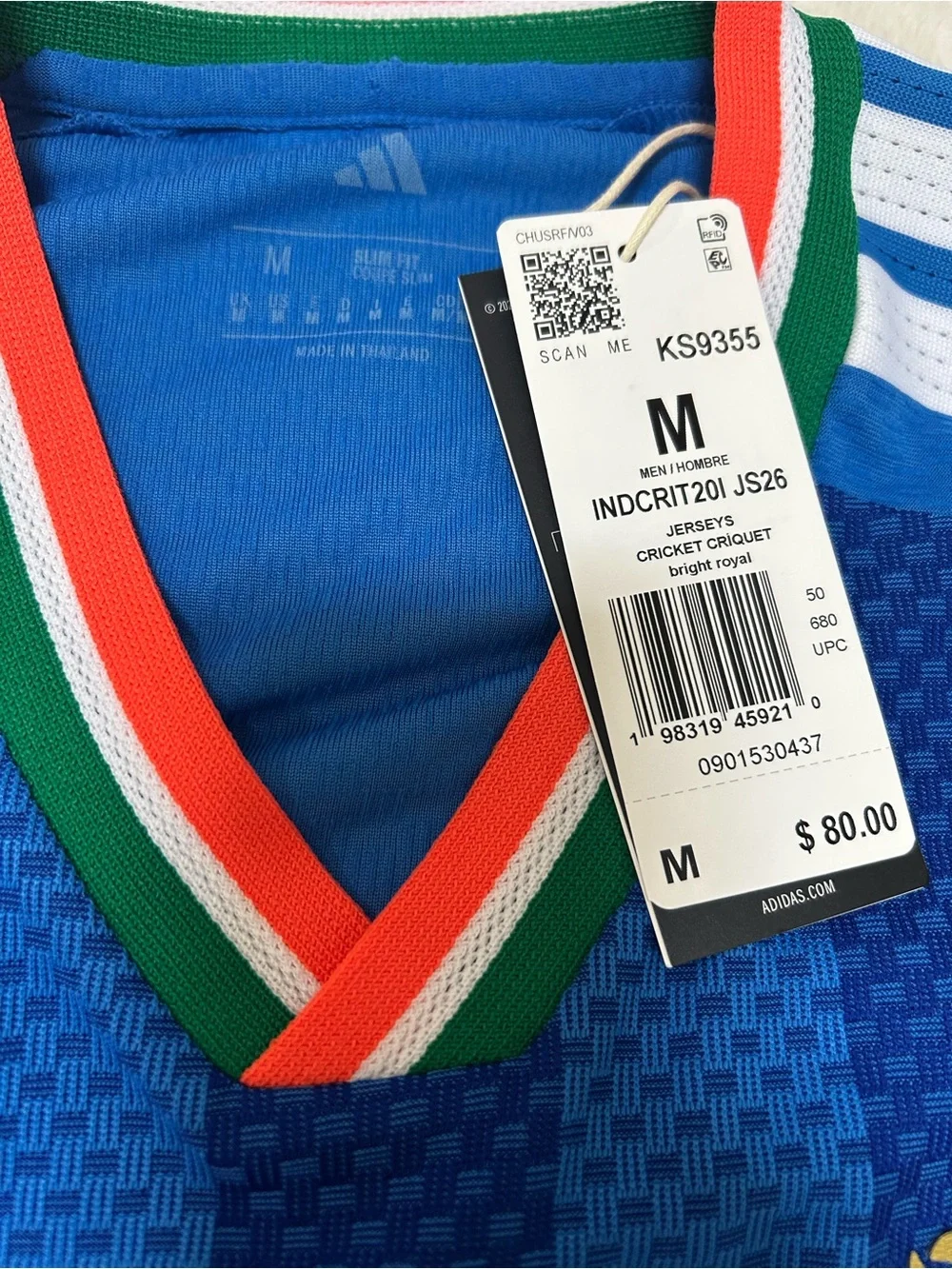 Adidas India T20 Cricket International Jersey 2026 Men’s Style KS9355